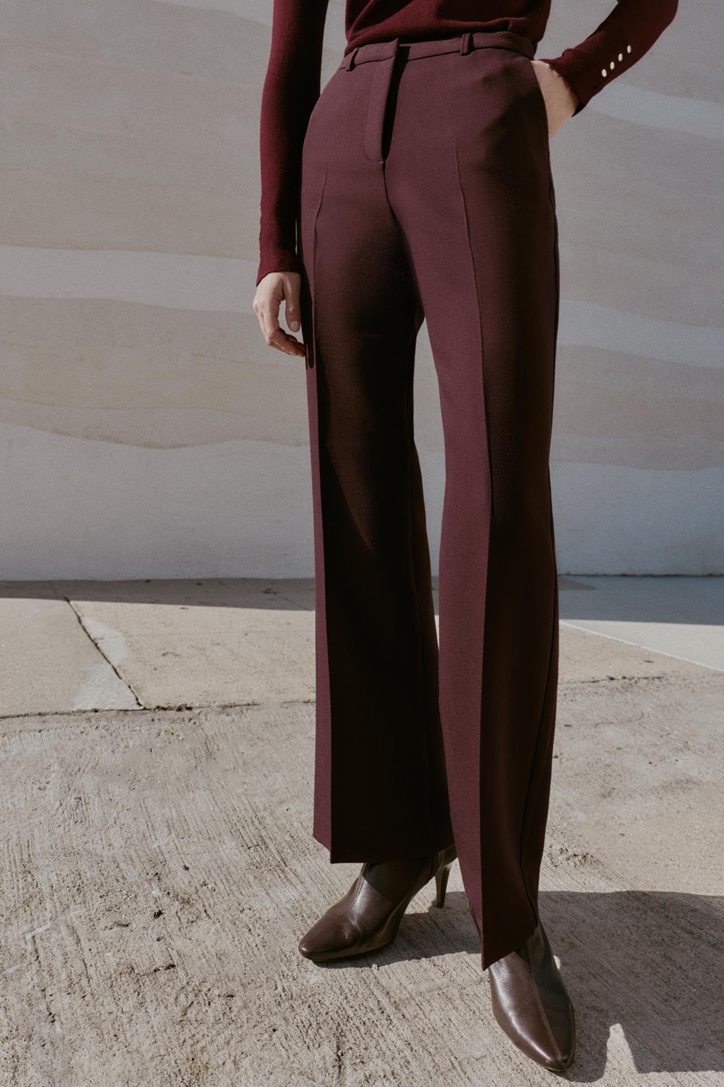 HIGH-WAIST STRAIGHT-LEG TROUSERS - Zara фото 2
