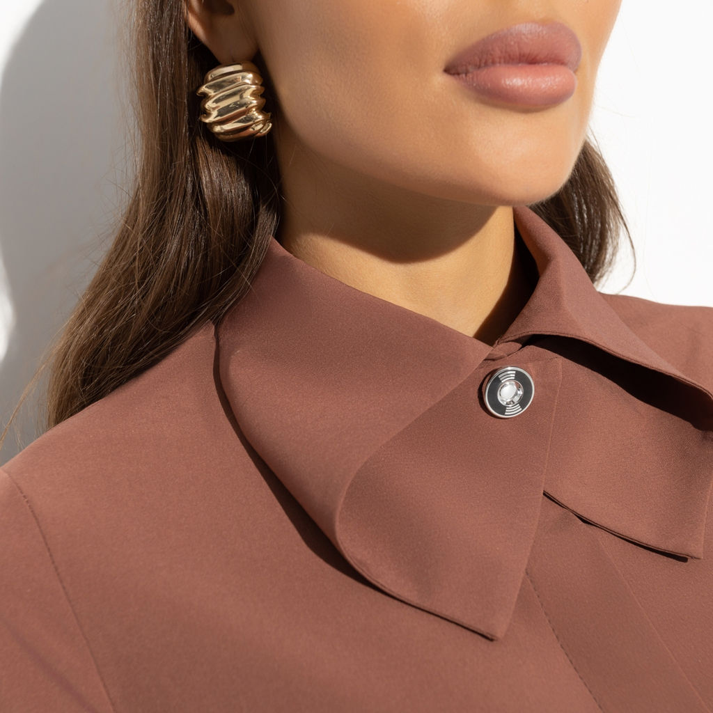 Блуза с креативным воротником Неожиданный эффект (super) - Charutti фото 9