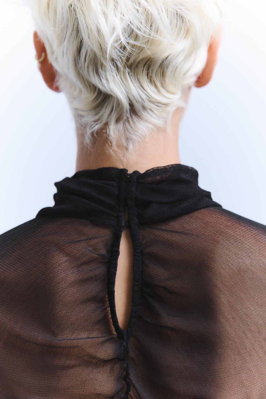 100% SILK DRAPED TOP - Zara фото 12