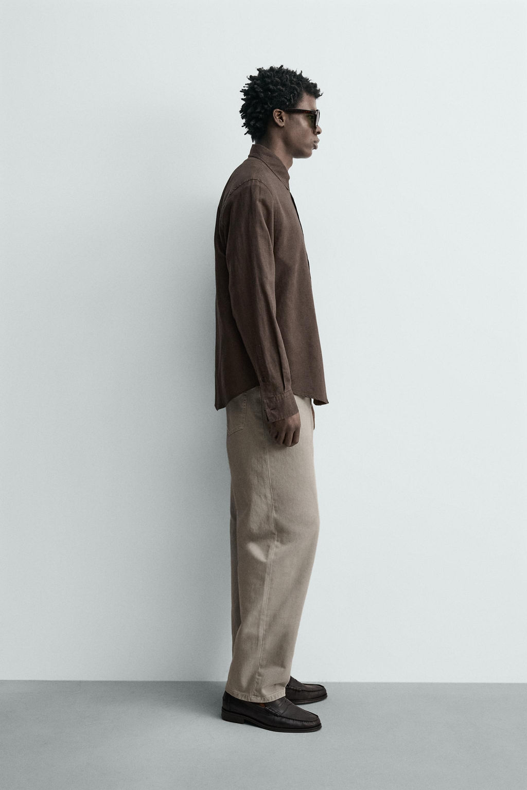 CAMISA REGULAR FIT C??AMO - ALGOD?N / Marr?n - Zara фото 4