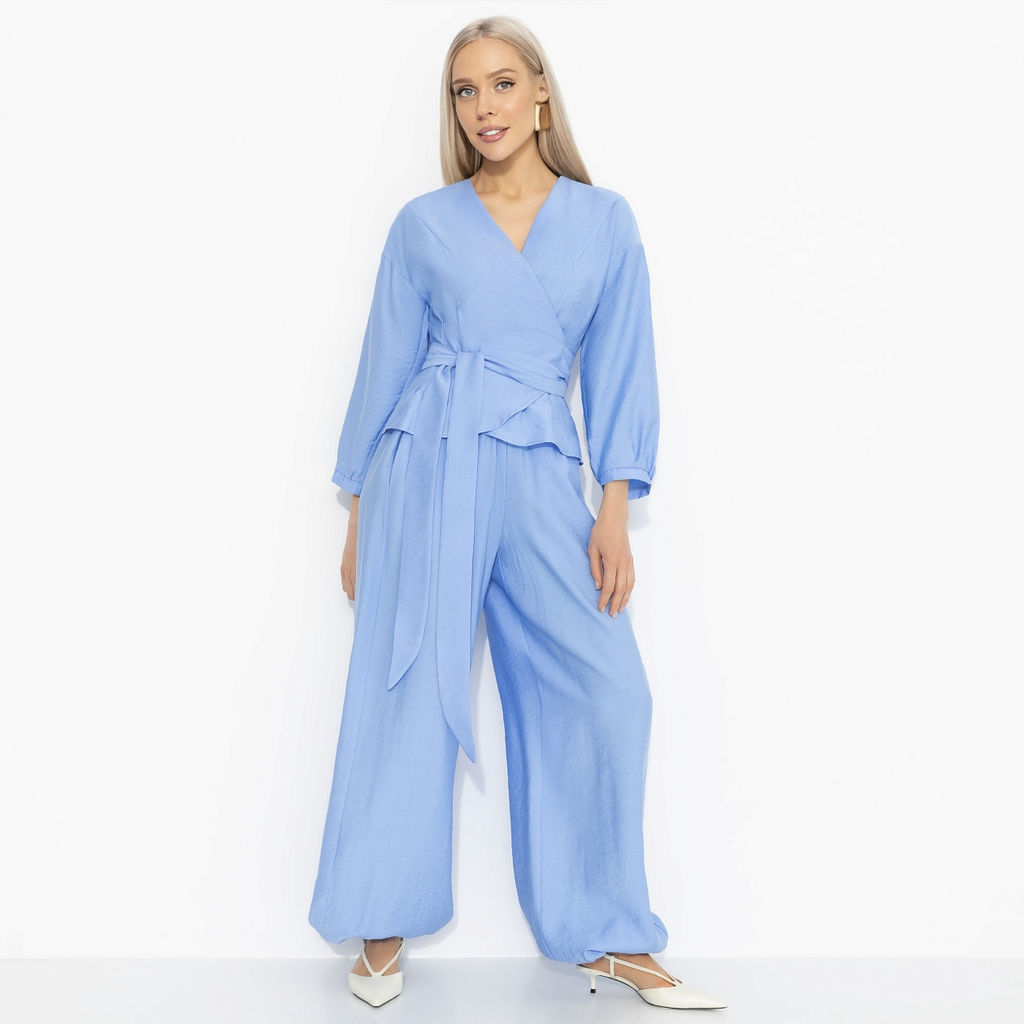 Брюки‑алладины, Стой, смотри (голубой рассветный) - Charutti фото 7