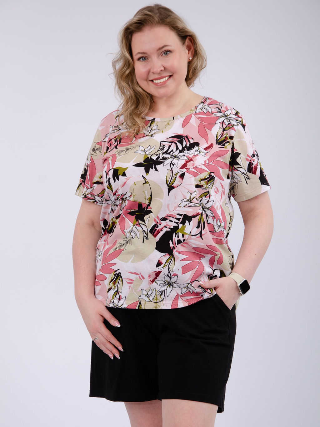 Костюм "Николь 2" листья, трикотаж