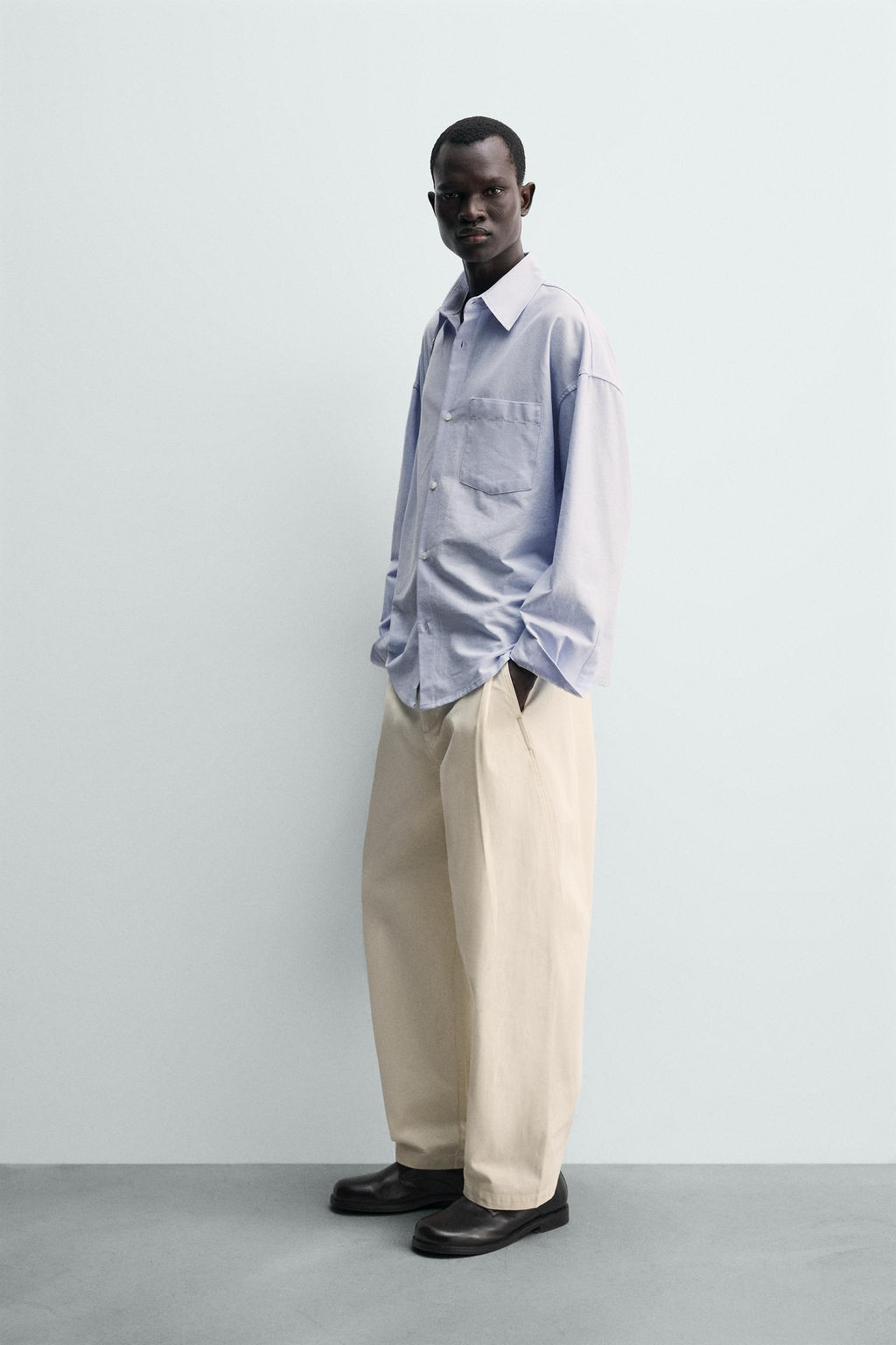 PANTAL?N BALLOON FIT PLIEGUES / Crudo - Zara фото 4