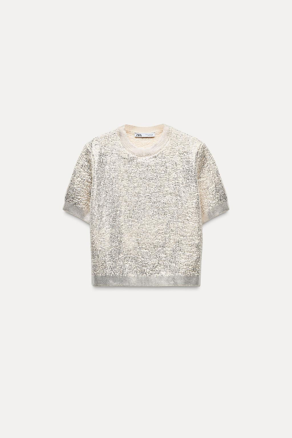 FOIL KNIT SWEATER - Zara фото 5
