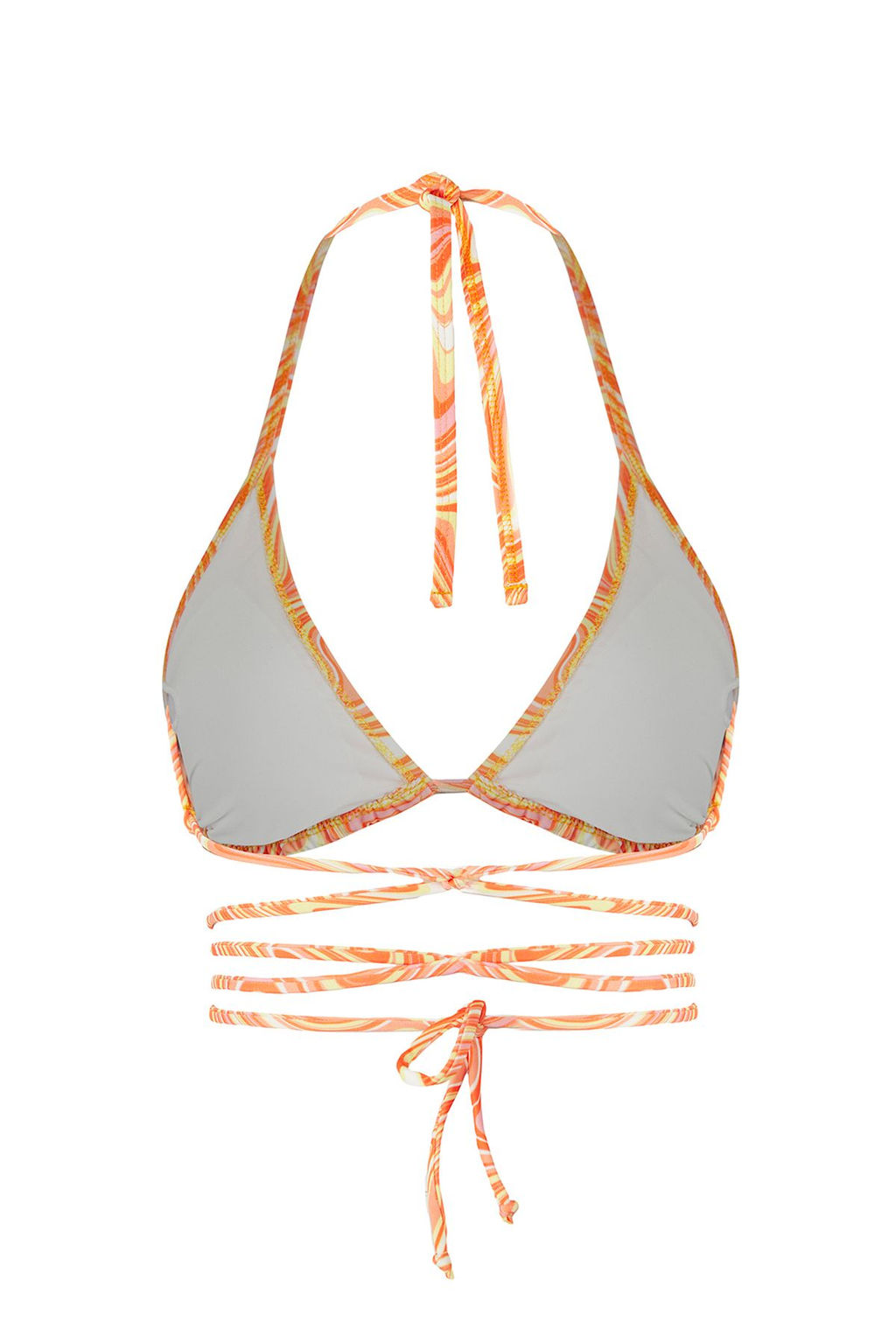 TRENDYOLMILLA Soyut Desenli Ucgen Baglamal? Brazilian Bikini Ustu TBESS23BU00060  фото 14