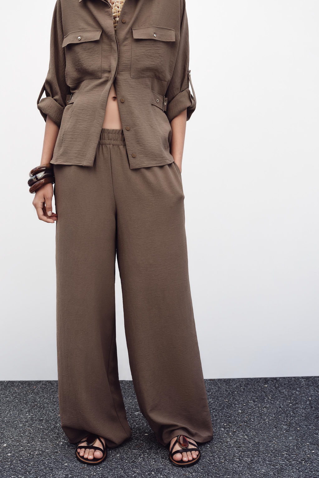 WIDE FLOWING TROUSERS - Zara фото 2