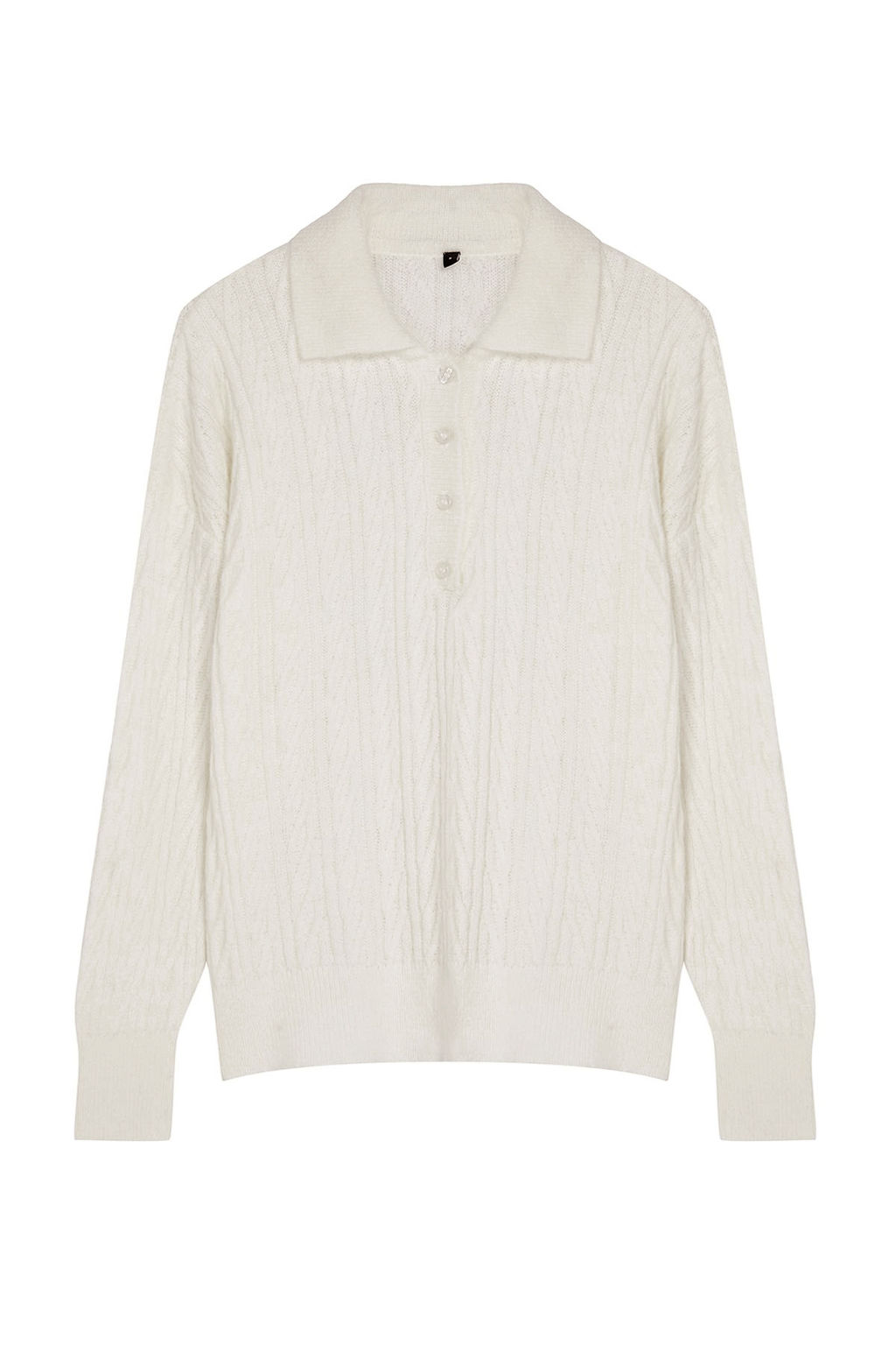 Ekru Genis Kal?p Yumusak Dokulu Triko Kazak TWOAW21KZ2635