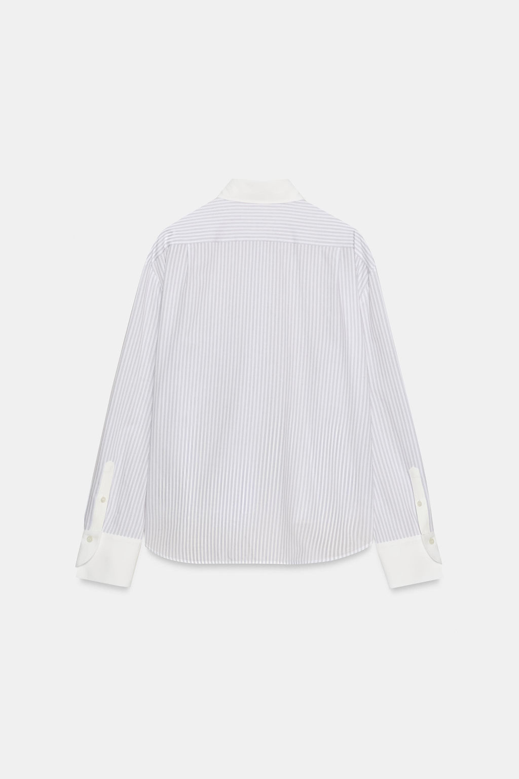 STRIPED SHIRT WITH CONTRAST COLLAR ZW COLLECTION - Zara фото 11