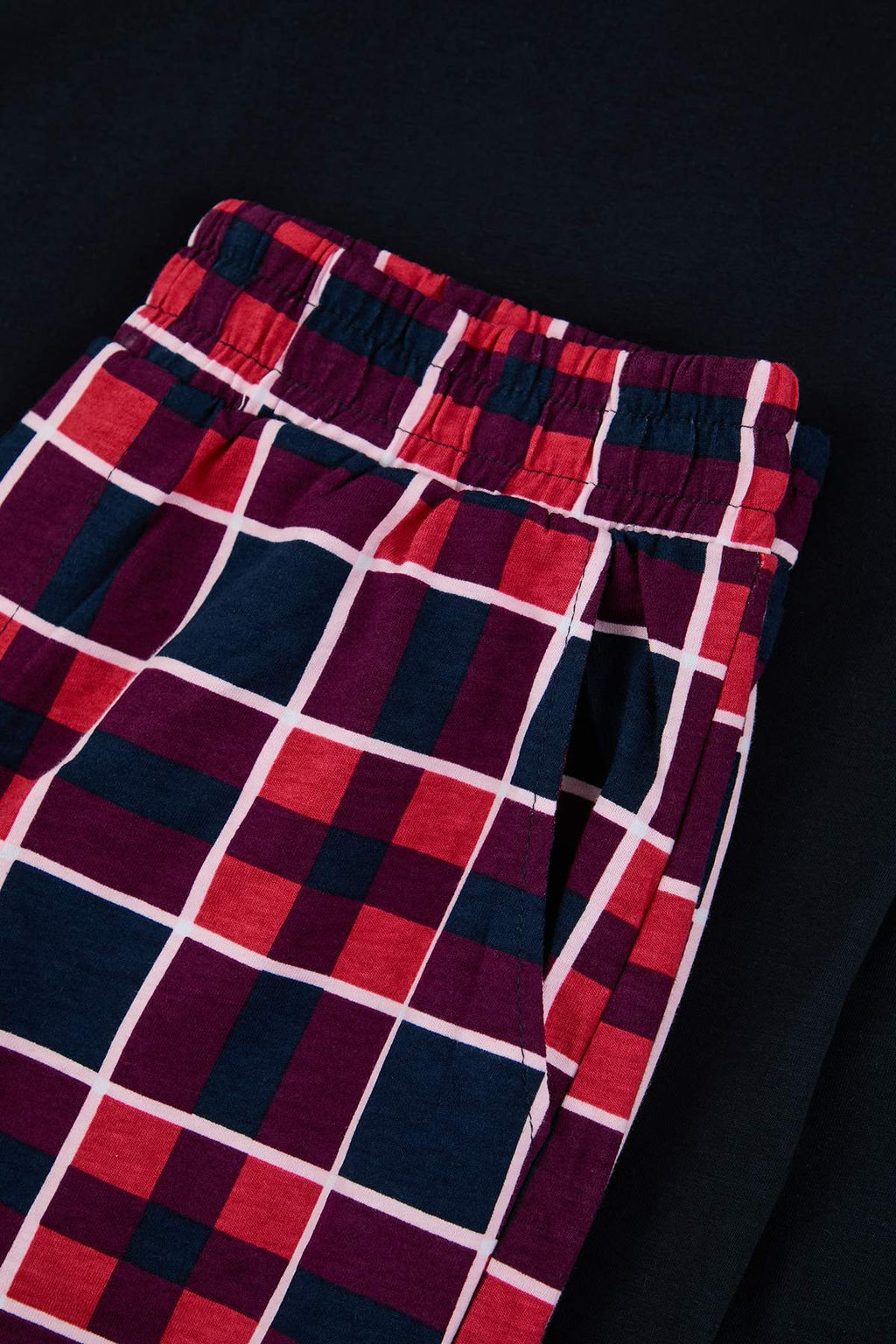 Lacivert Regular Ekose / Kareli Orme Pijama Tak?m? TMNAW26PT00055 - Trendyolmilla фото 11