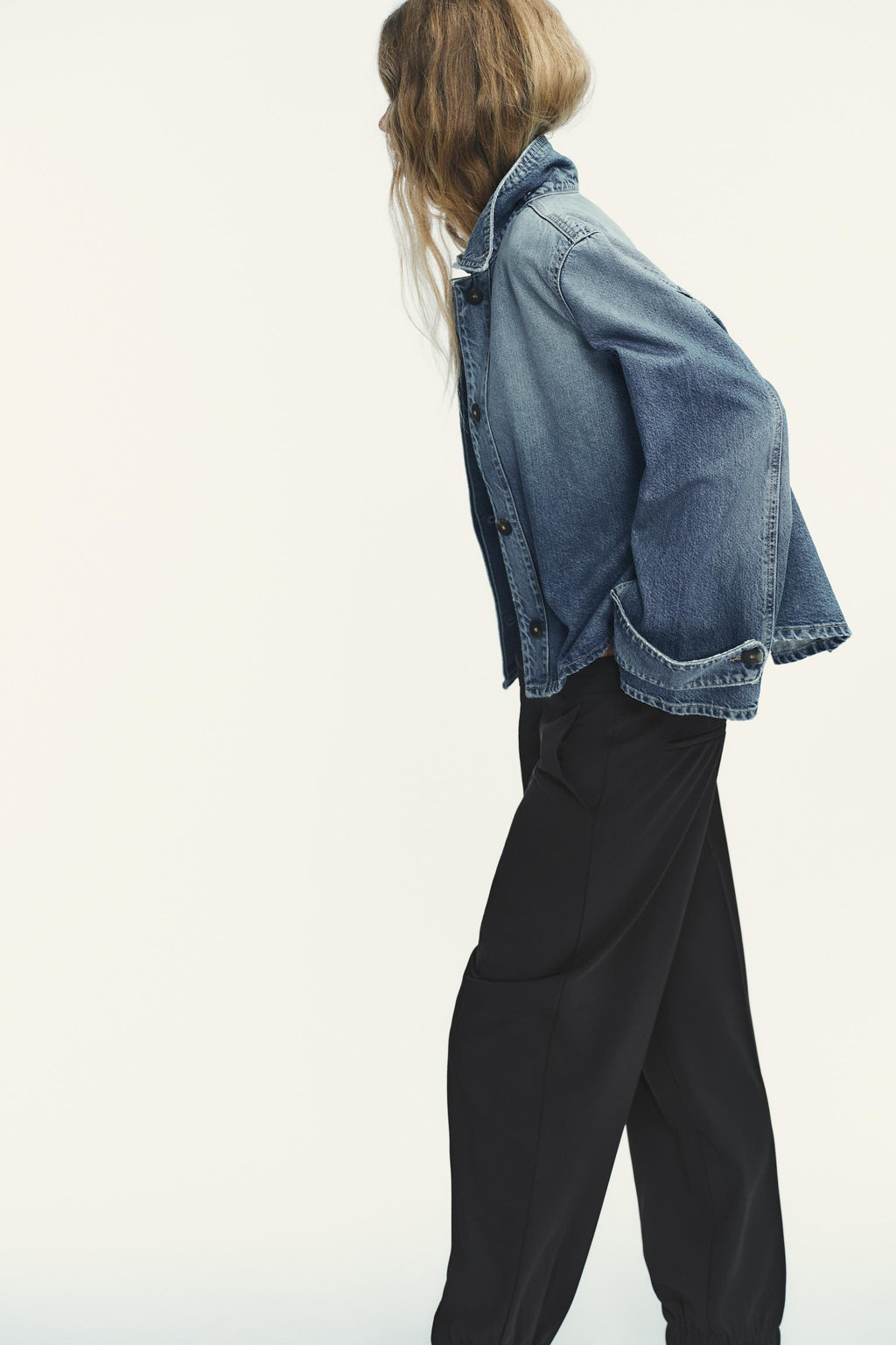 TRF HIGH NECK DENIM JACKET - Zara фото 3