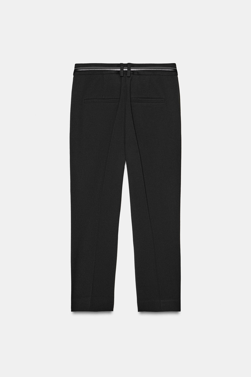 PANTAL?N CAPRI CINTUR?N / Negro - Zara фото 6