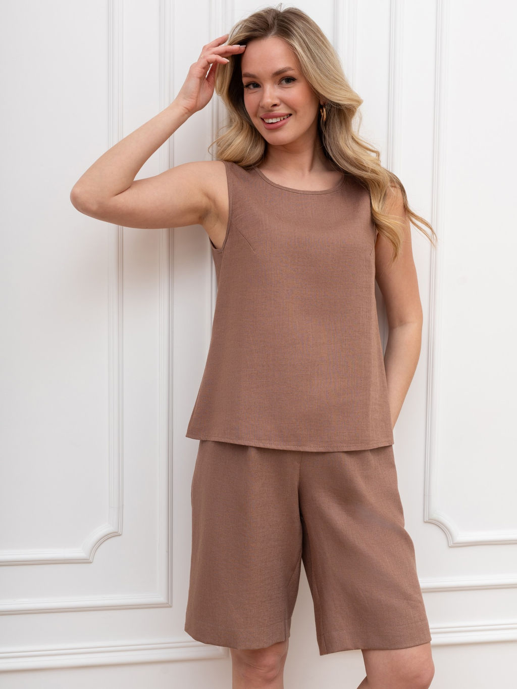 Шорты Сибелла-3 из вискозы со льном - Виотекс фото 45