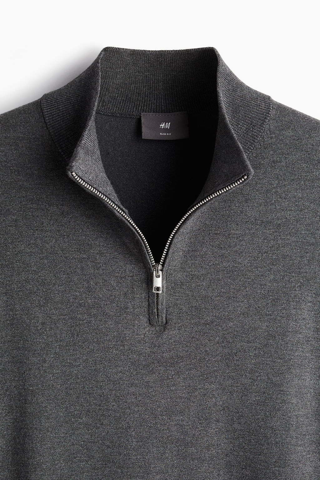 Jersey de punto fino con media cremallera Slim Fit - H&m фото 6