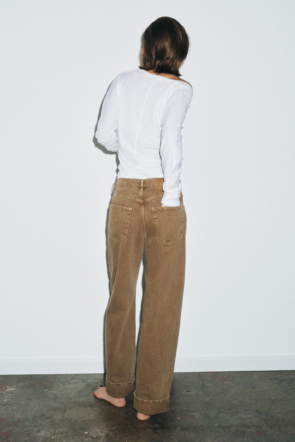 JEANS ZW COLLECTION BAGGY TIRO MEDIO / Marr?n - Zara фото 4