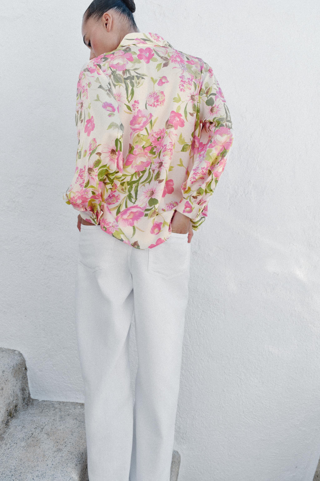 CAMISA SATINADA ESTAMPADO FLORAL / Multicolor - Zara фото 4