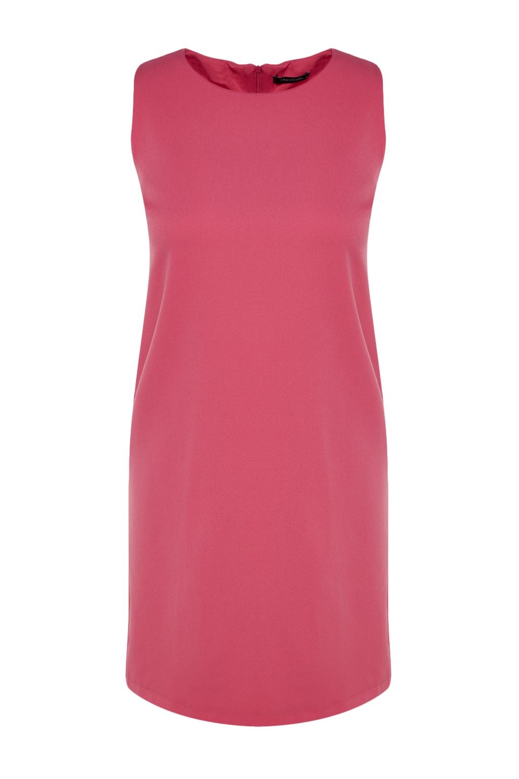 TRENDYOLMILLA Siyah Duz Kesim Kolsuz Bisiklet Yaka Mini Dokuma Elbise TWOSS19FG0063 фото 18