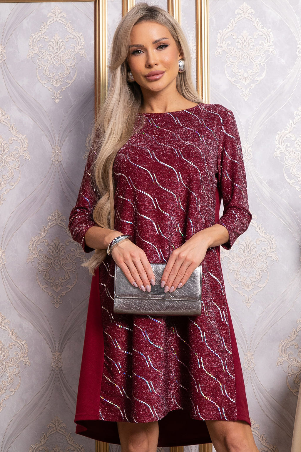 Платье Леди Элегант (темно-красное) П14827-10М