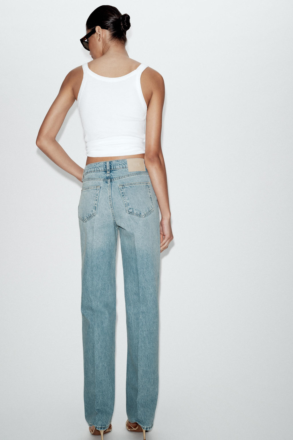 JEANS Z1975 STRAIGHT TIRO ALTO / Azul claro - Zara фото 6