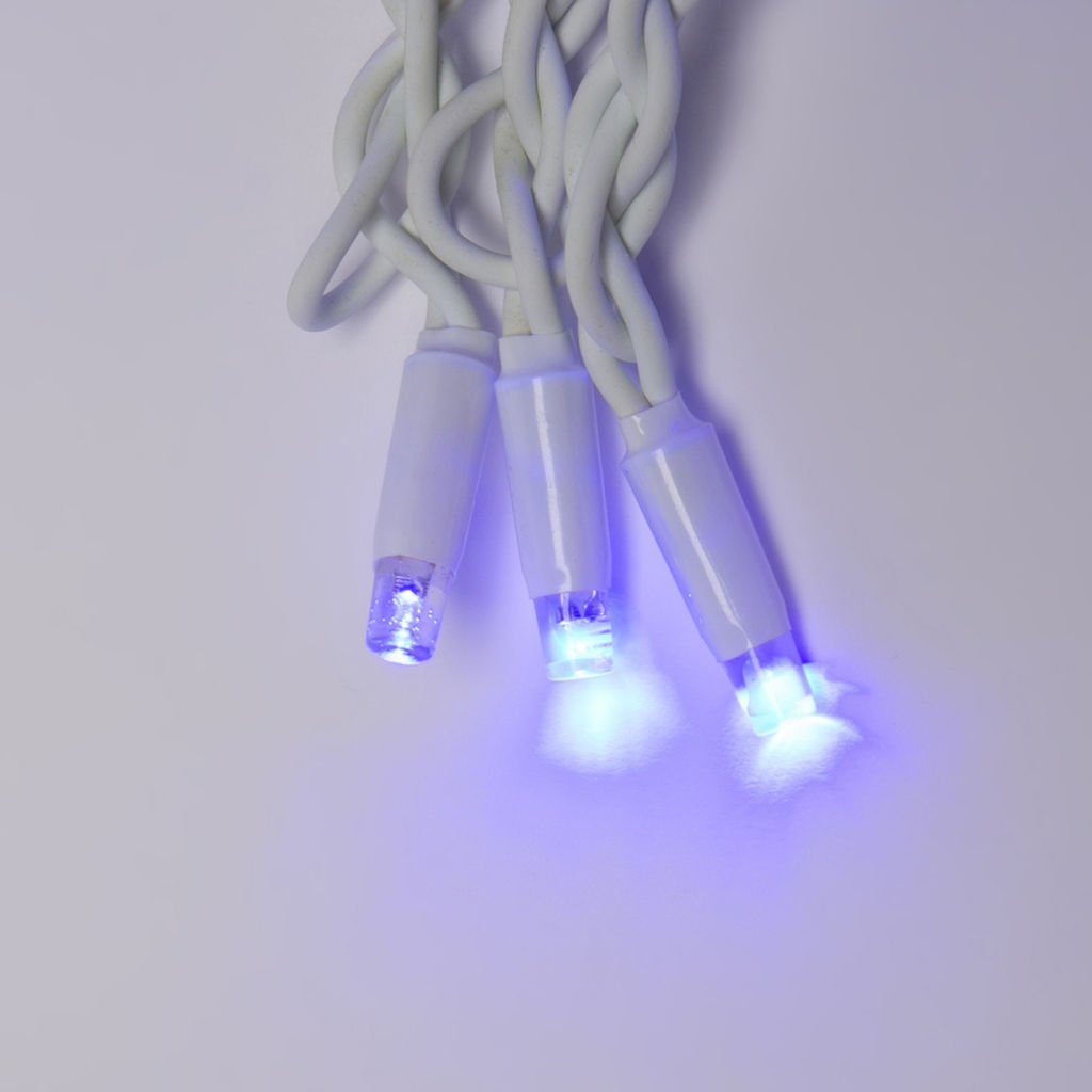 ULD-B3010-200/TWK BLUE IP67 Бахрома светодиодная с эффектом мерцания, 3м. Соединяемая. 200 светодиодов. Синий свет. Провод белый. TM Uniel. - Volpe фото 4