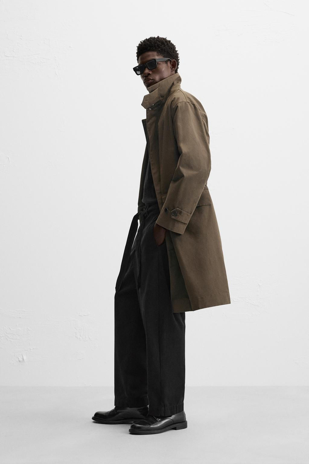 TEXTURED TROUSERS WITH BELT - Zara фото 4