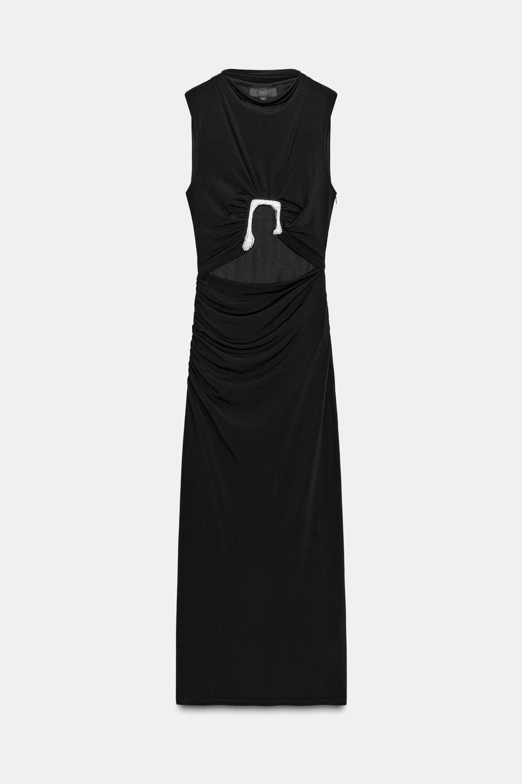 DRAPED CUT-OUT DRESS WITH SHINY DETAIL - Zara фото 6