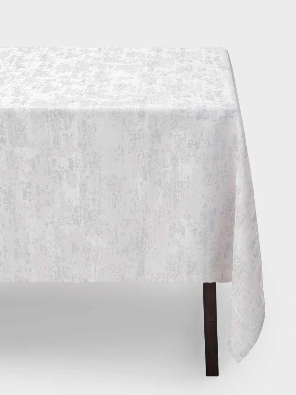 Скатерть, 170х250 см, жаккард, полиэстер, белая, Ornament