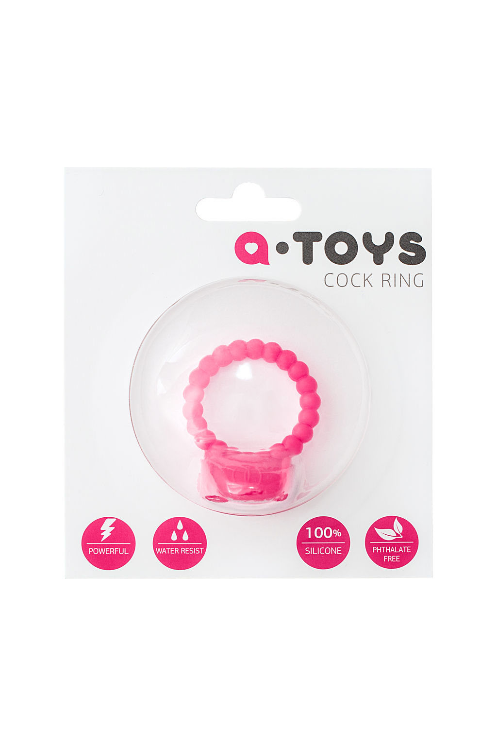 Эрекционное кольцо на пенис TOYFA A-Toys, силикон, розовый, 3,5 см