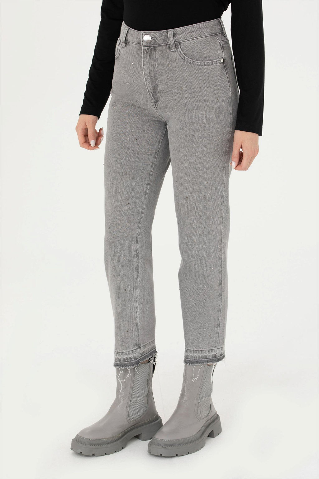 U. S. Polo Assn Женские серые джинсовые брюки - U.s. polo assn фото 9