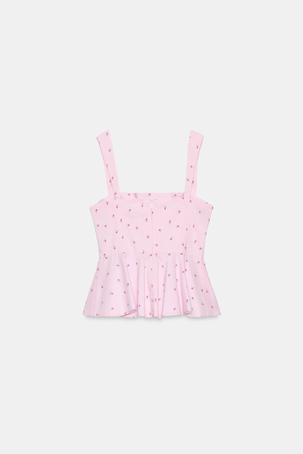 TOP CORSETERO RAYAS FLORES / Rosa