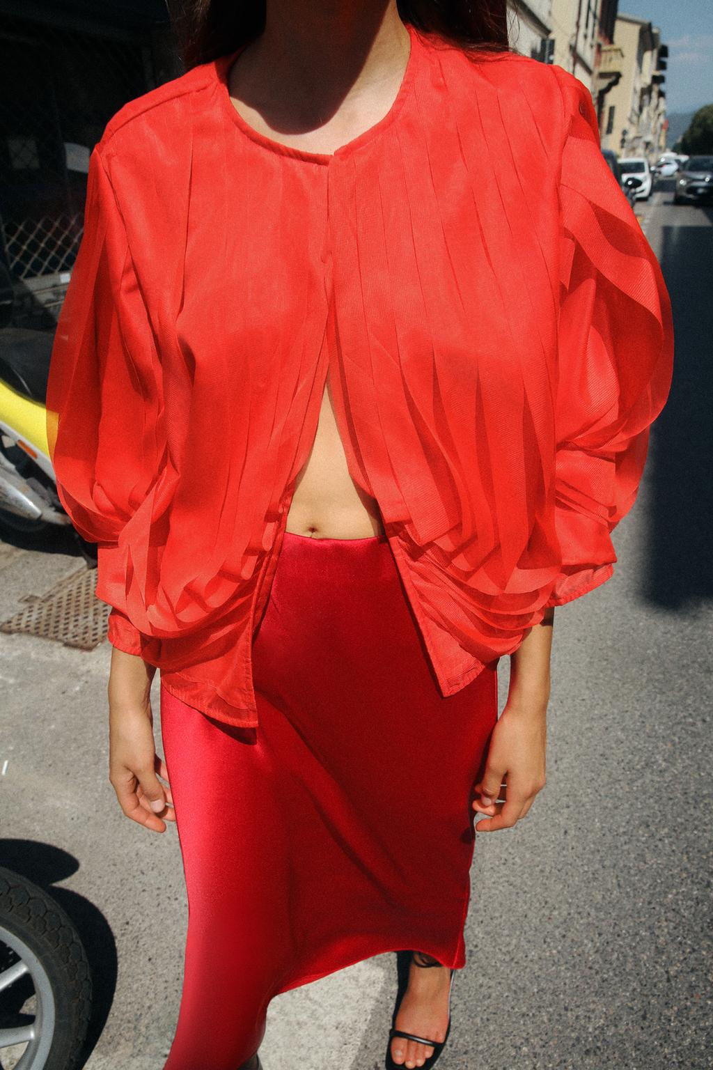 TEXTURED ORGANZA JACKET - Zara фото 2