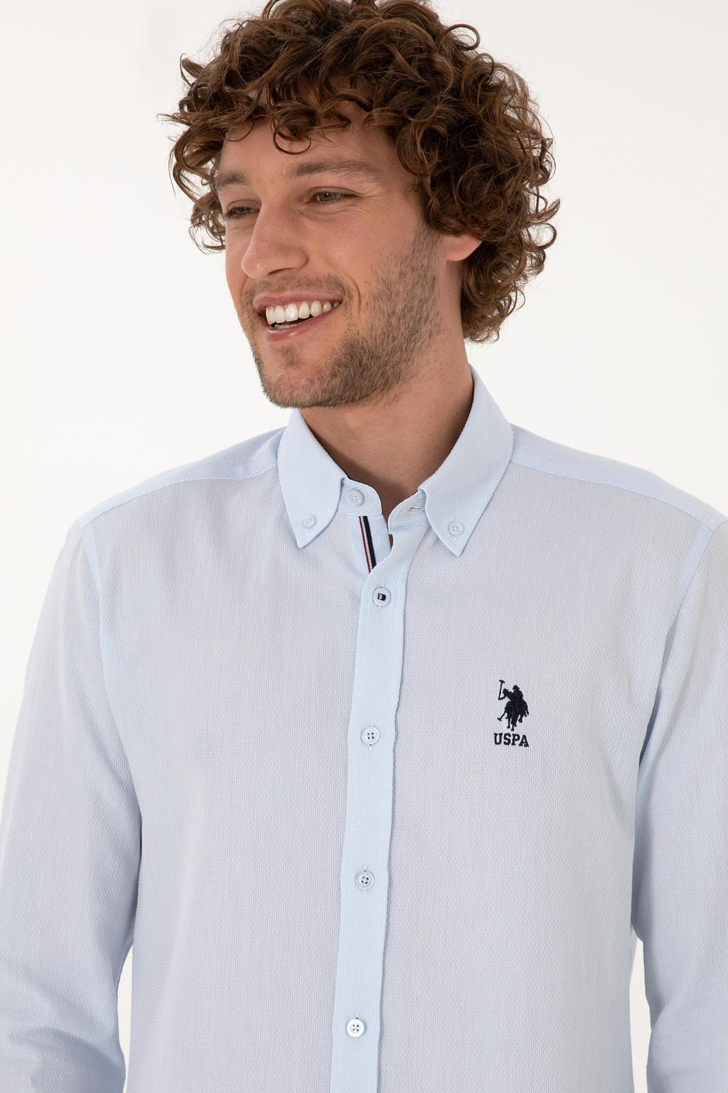 Erkek A__k Mavi Uzun Kollu G_mlek Sepette S_rpriz _ndirim - U.s. polo assn фото 2