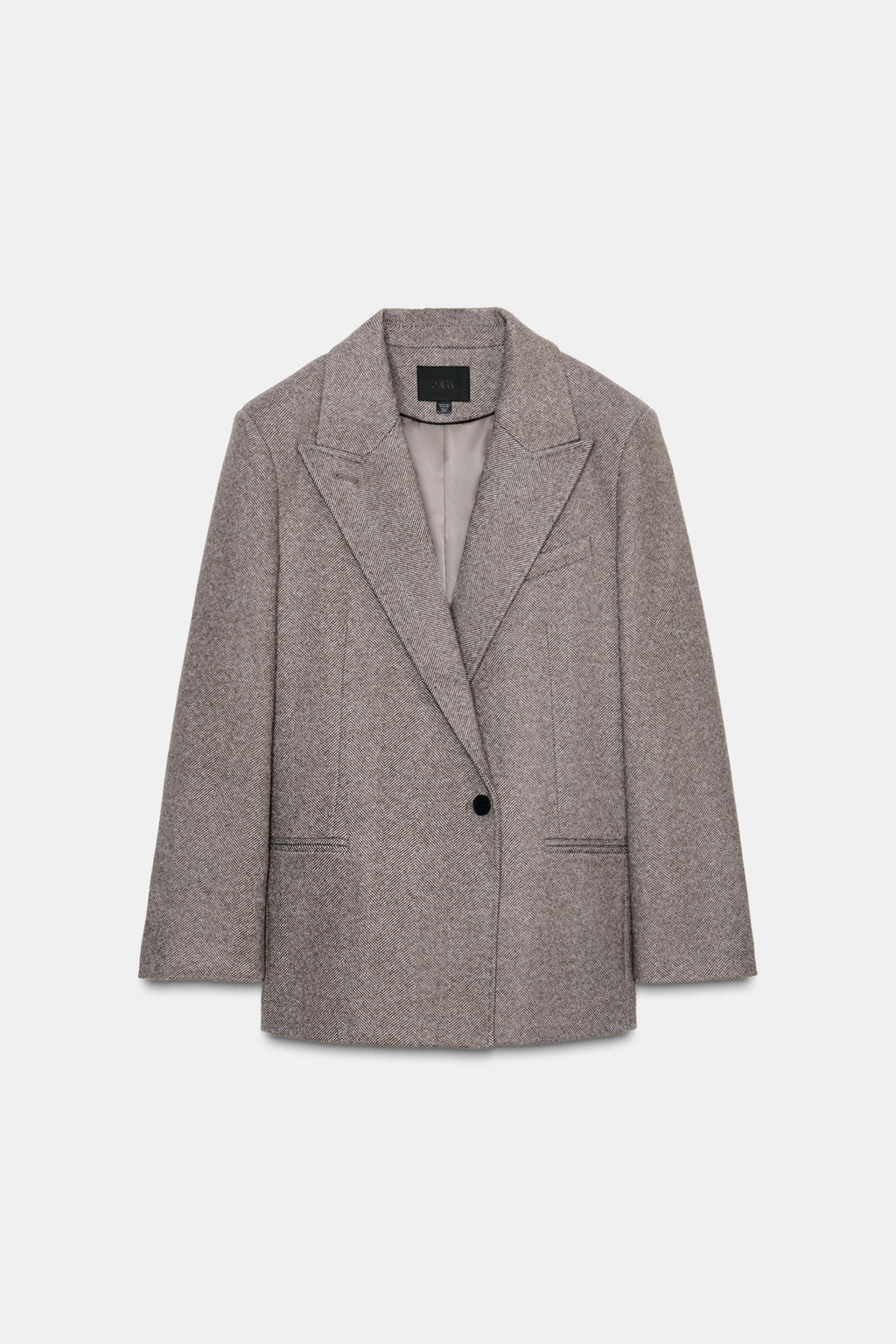 HERRINGBONE BLAZER WITH SHOULDER PADS - Zara фото 7
