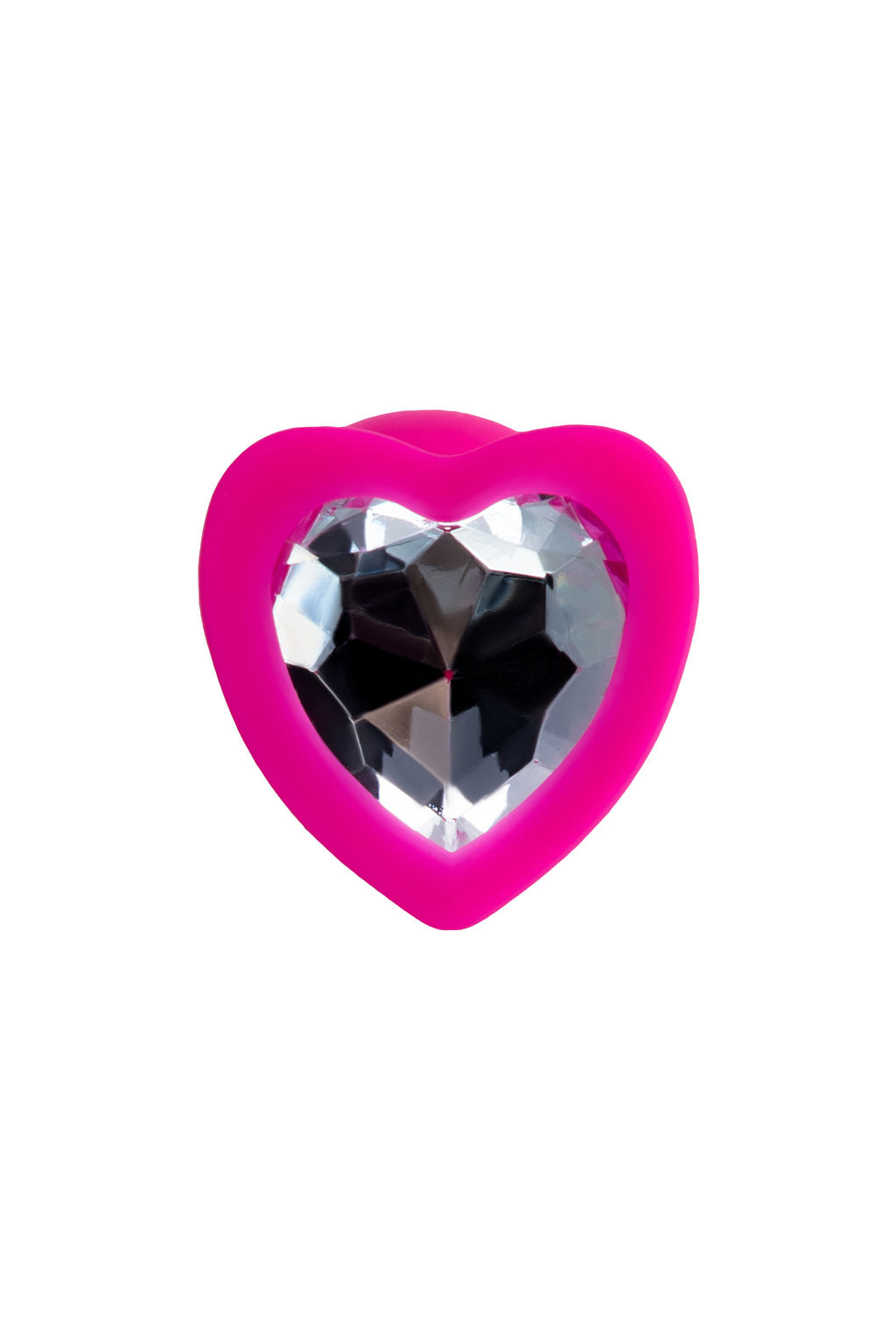 Анальная втулка ToDo by Toyfa Diamond Heart, силикон, розовая, 7 см, 2 см, 18 г