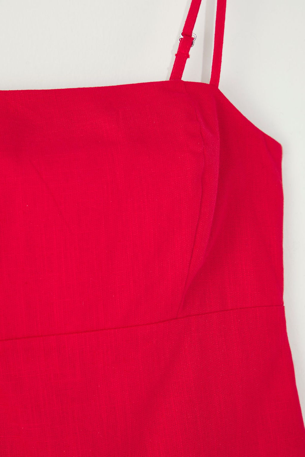 Trendyolmilla K?rm?z? Keten Kar?s?ml? A Kesim Maxi Dokuma Elbise TWOSS25EL00644  фото 12