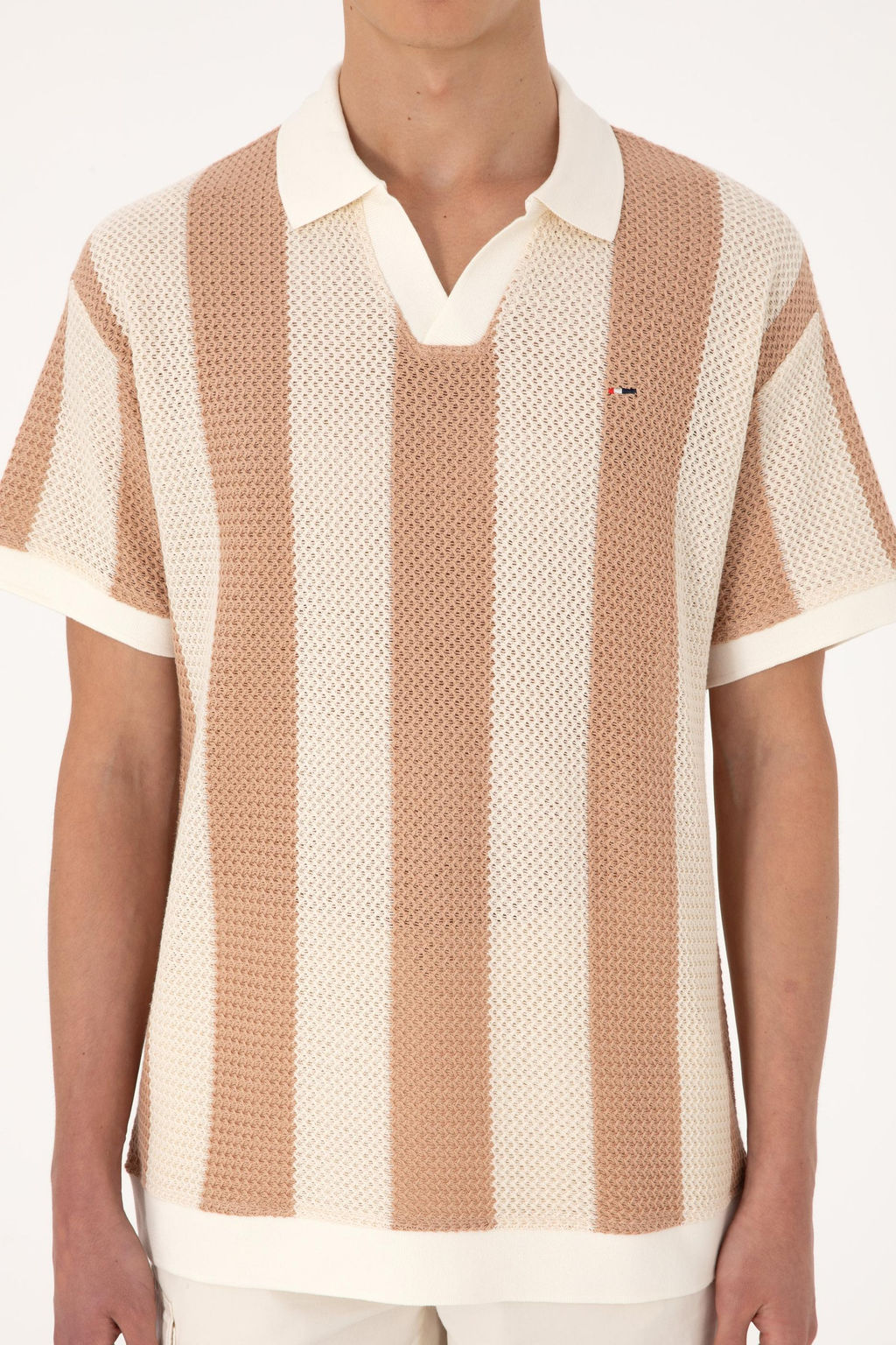 Erkek Comfort Fit Ka__k Yaka Camel _rg_l_ Ti__rt Sepette S_rpriz _ndirim - U.s. polo assn фото 6