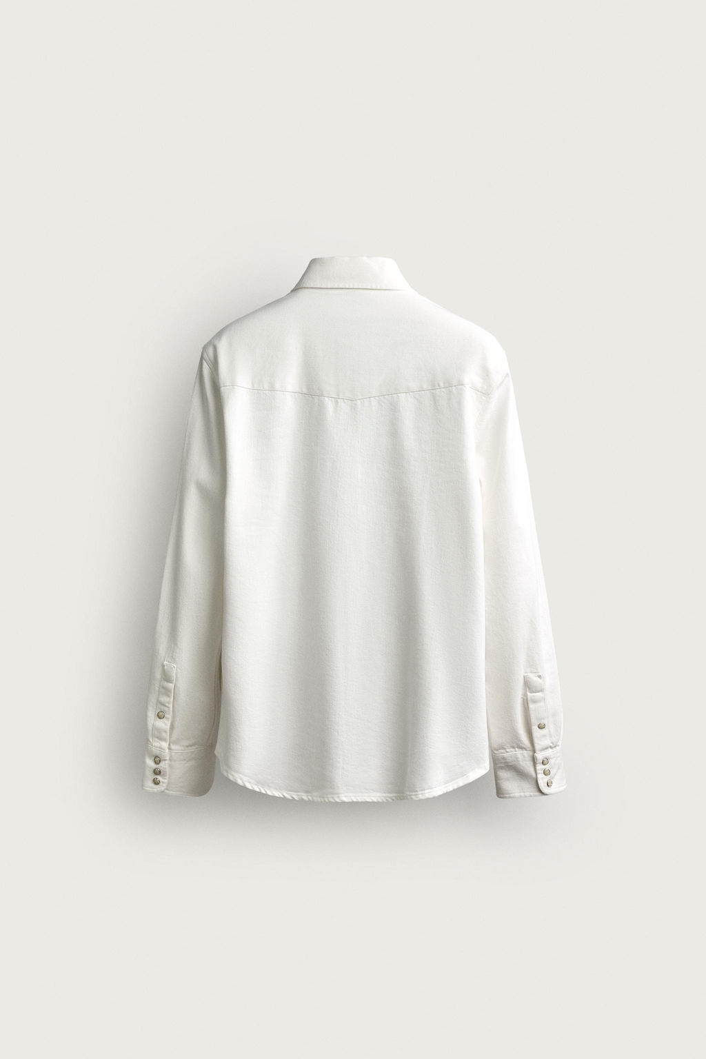 CAMISA WESTERN REGULAR FIT ALGOD?N - LYOCELL / Blanco - Zara фото 7