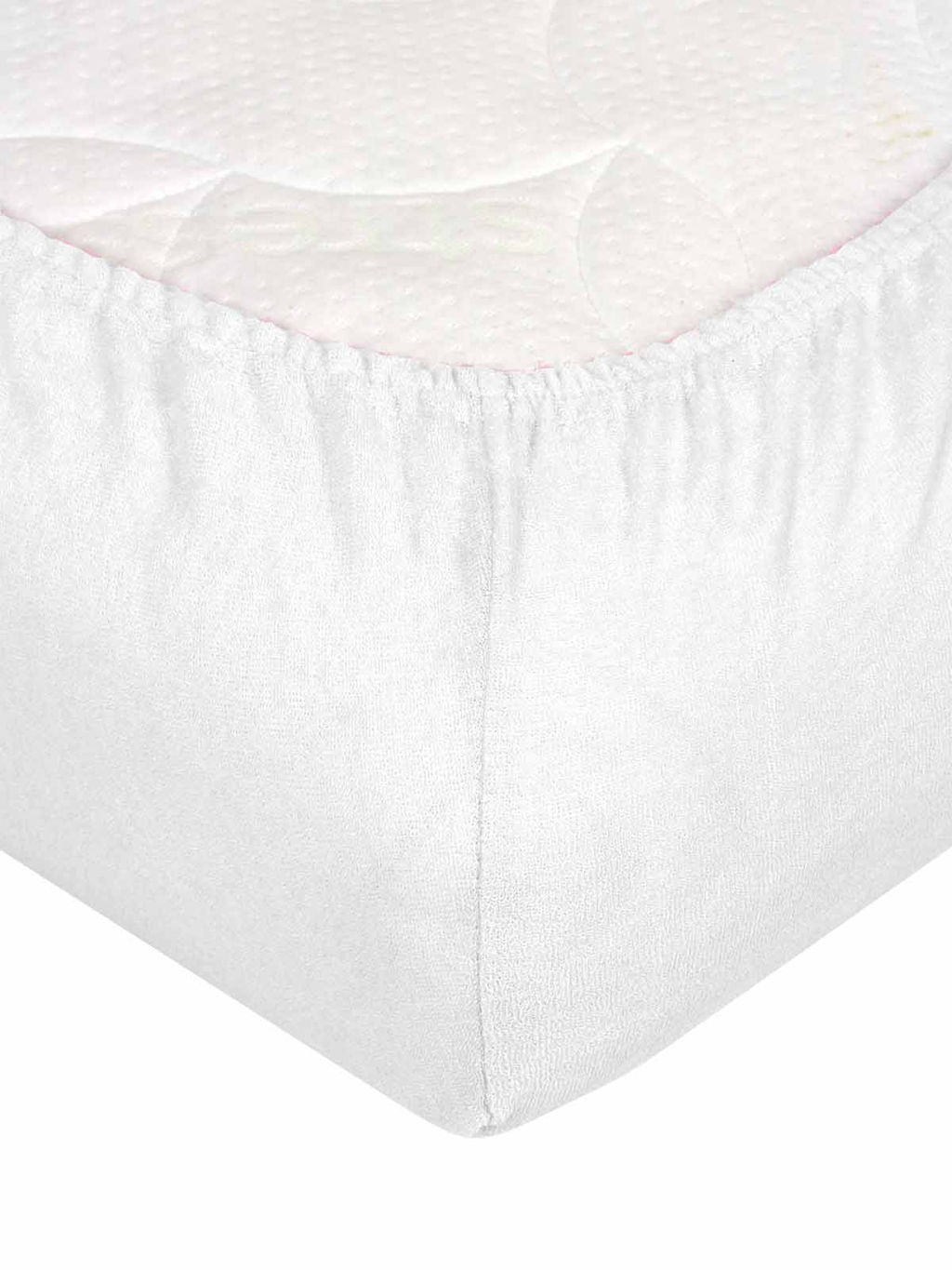 Простыня на резинке Махра - Молоко 180х200х20