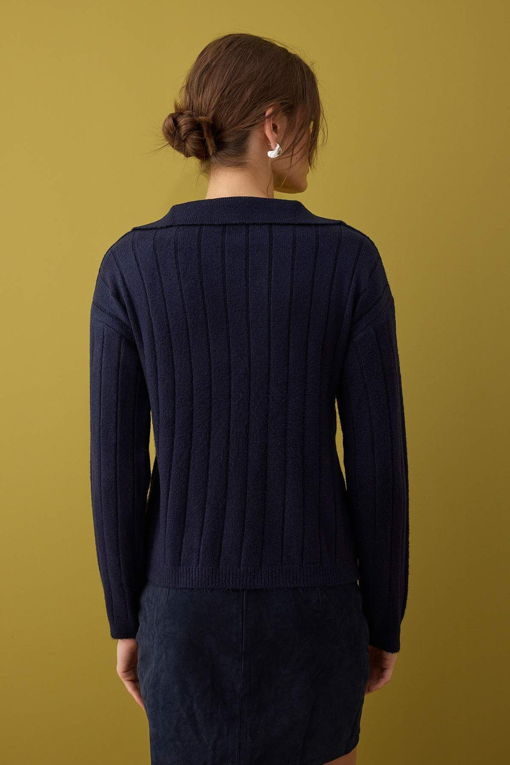 Ekru Yunlu Basic Polo Yaka Triko H?rka TWOAW26HI00084 - Trendyolmilla фото 4