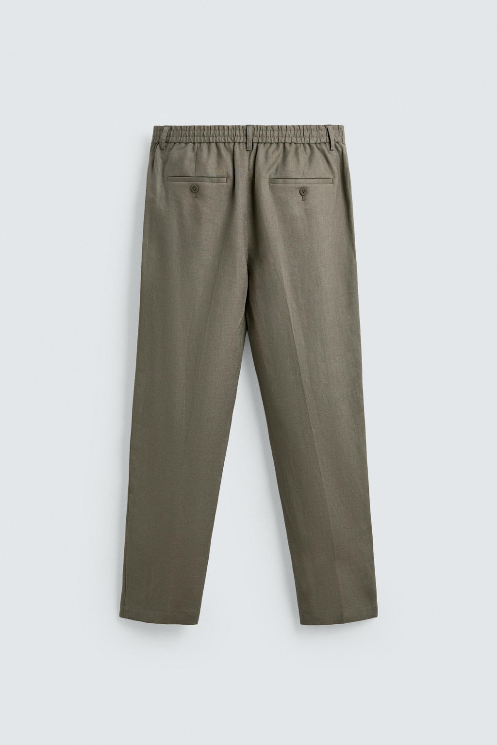 PANTAL?N REGULAR FIT 100% LINO / Beige claro - Zara фото 7