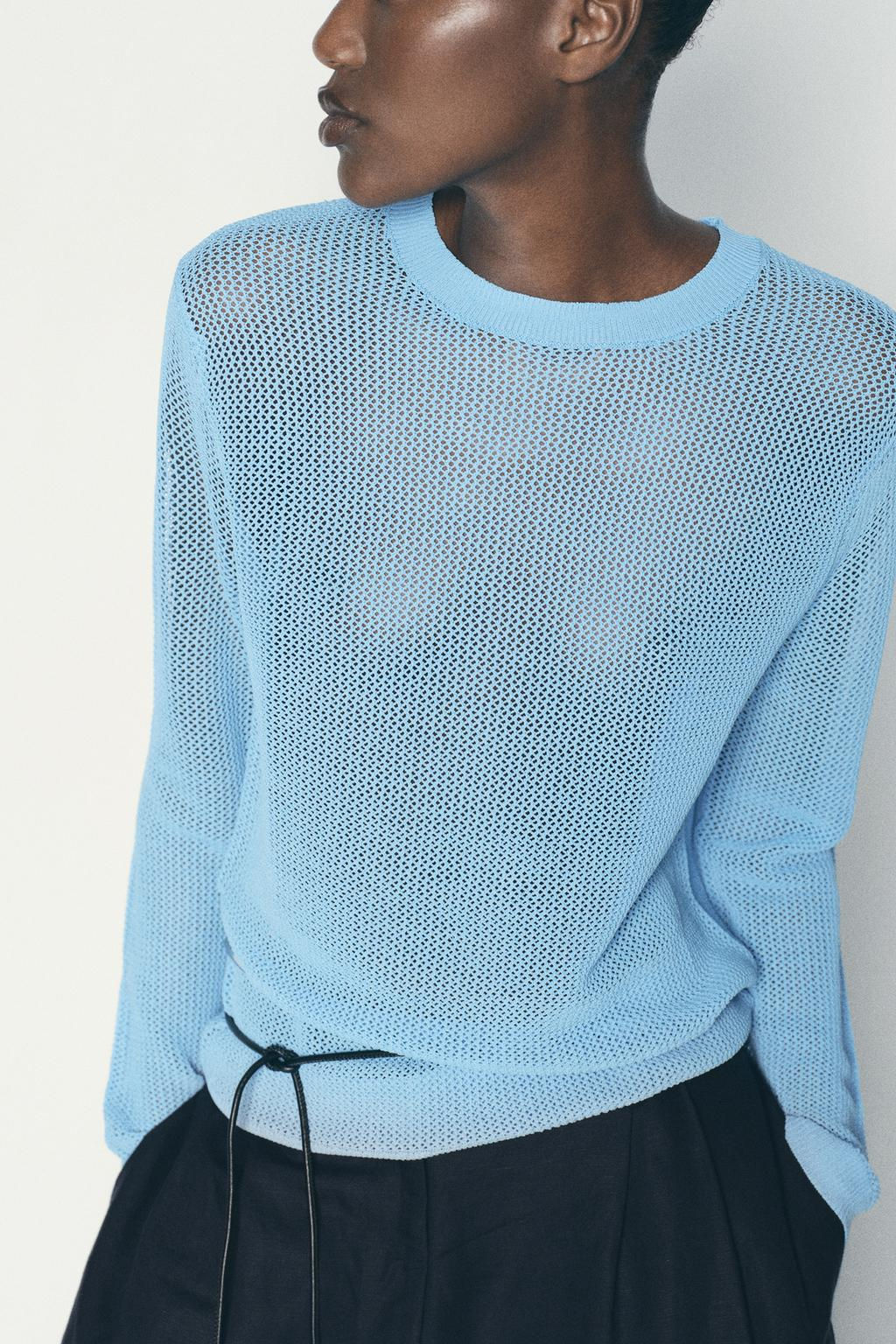 MESH KNIT SWEATER - Zara фото 2