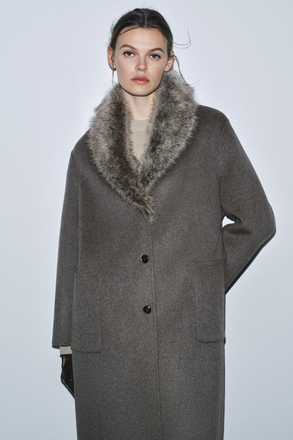 ZW COLLECTION LIMITED EDITION WOOL BLEND COAT - Zara фото 2