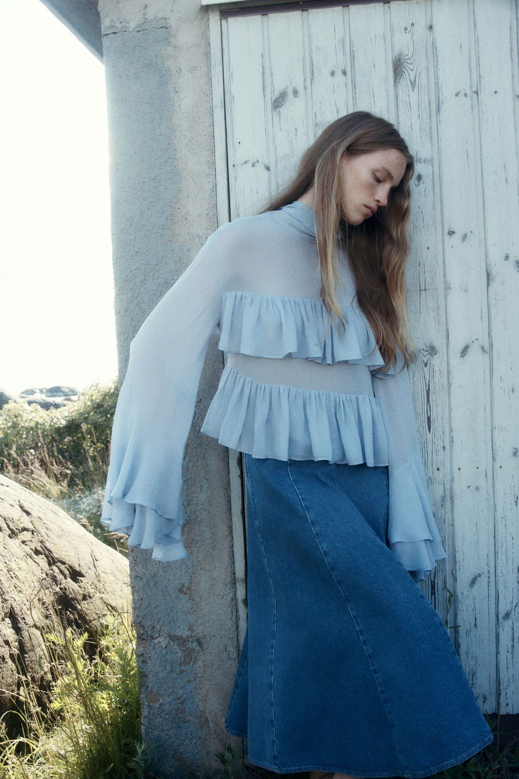 Falda denim de corte evase - H&m фото 2