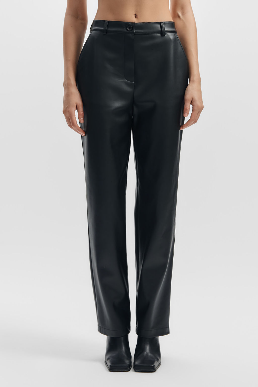 Брюки прямого силуэта из экокожи - Mollis фото 3