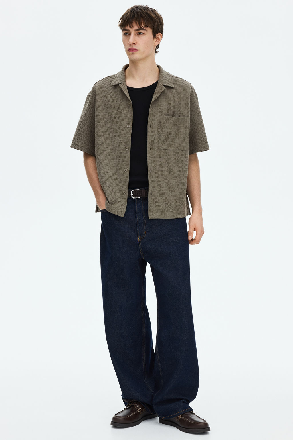 Camisa resort gofrada Relaxed Fit - H&m фото 5
