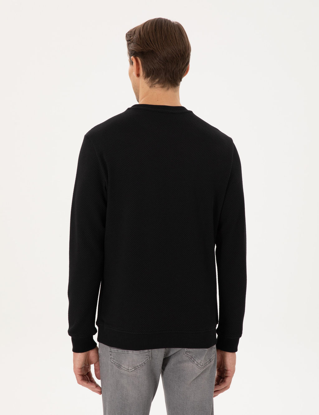 Siyah Regular Fit Sweatshirt - Pierre cardin фото 5