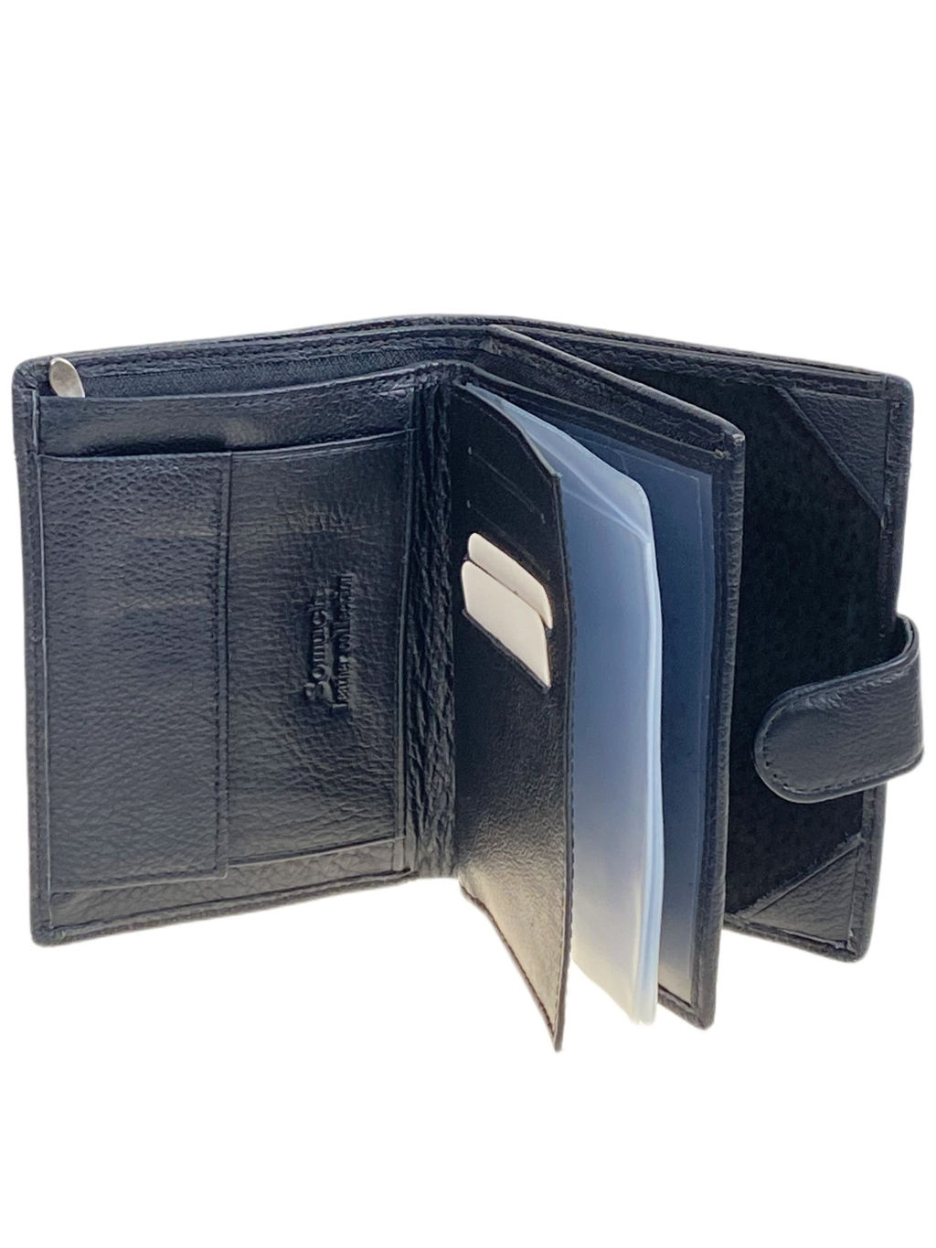 Кошелек-органайзер мужской из натуральной кожи, цвет черный - Greta фото 2