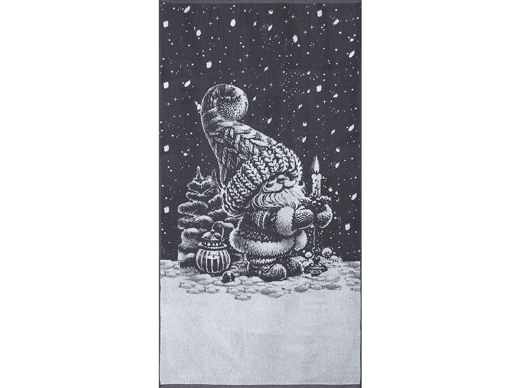 Полотенце махровое 6с102.413ж1 Рождественской ночью (графит5) 81х160см
