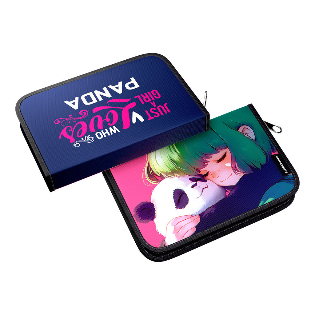 Цена за 1 шт. Пенал-книжка без наполнения ErichKrause 135x205x30мм Panda Hugs