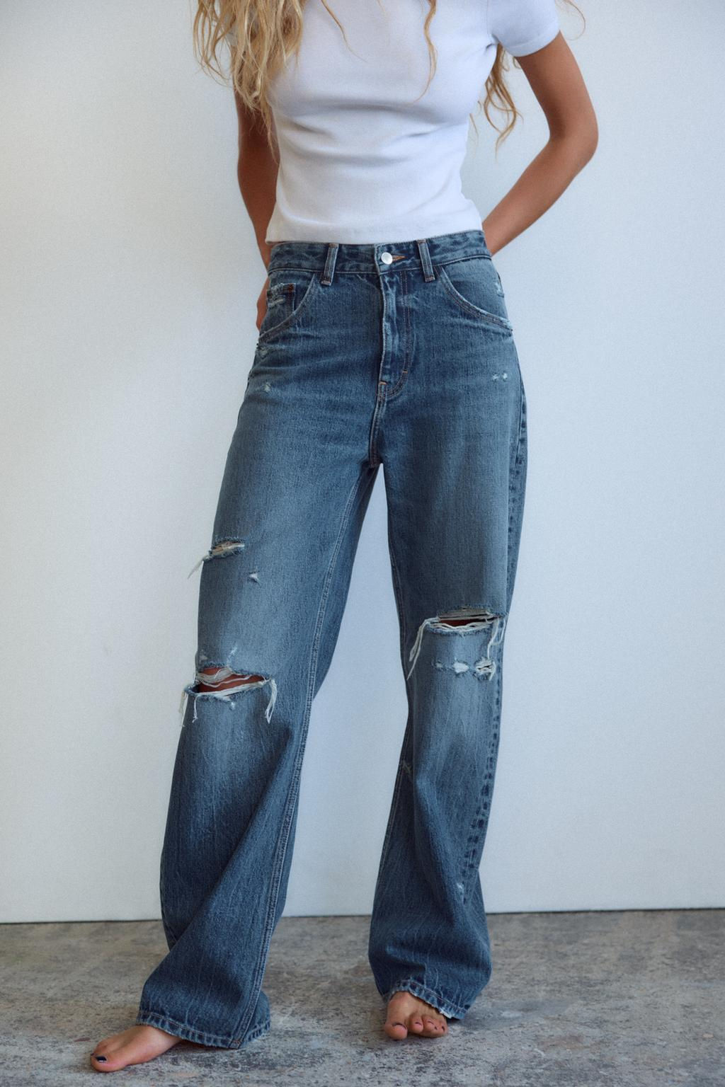 TRF CURVED HIGH-WAIST JEANS - Zara фото 8
