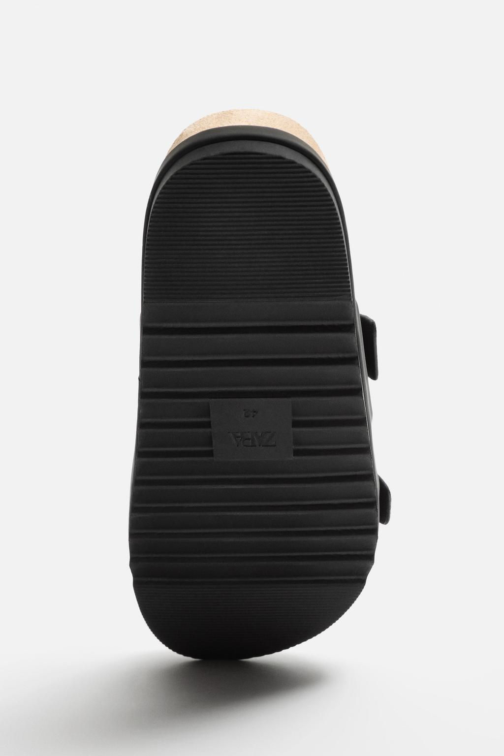 RUBBERISED DOUBLE-STRAP SANDALS - Zara фото 7